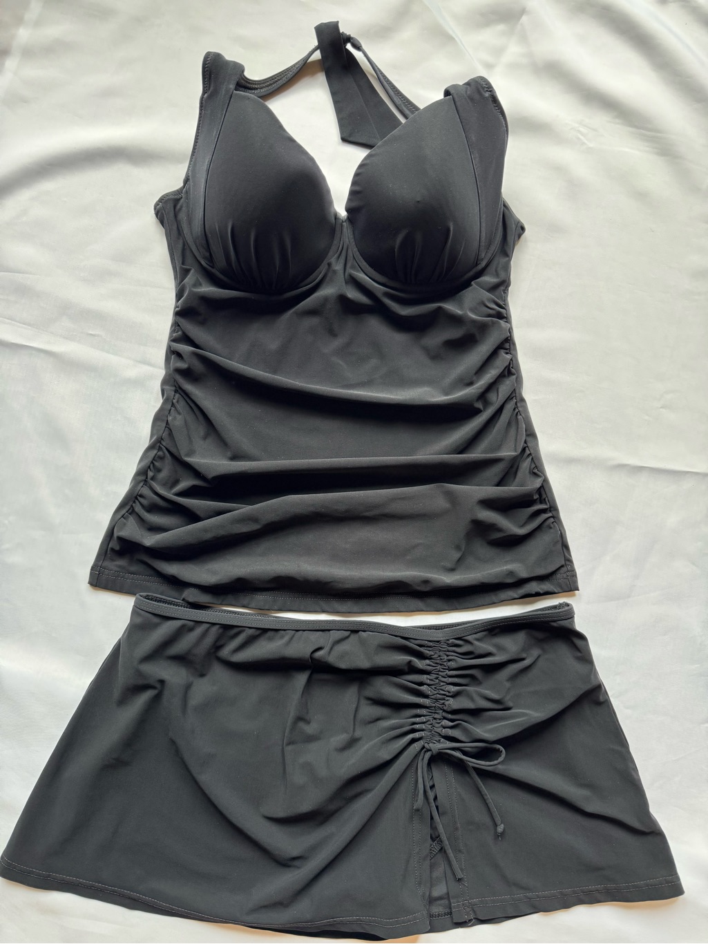 Profile By Gottex Tutti Frutti Black Halter Underwire Tankini Set Size 8